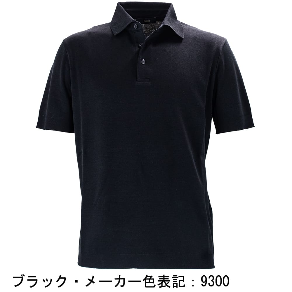 ヘルノ ポロシャツ メンズ コットン 半袖 ニットライクジャージー
