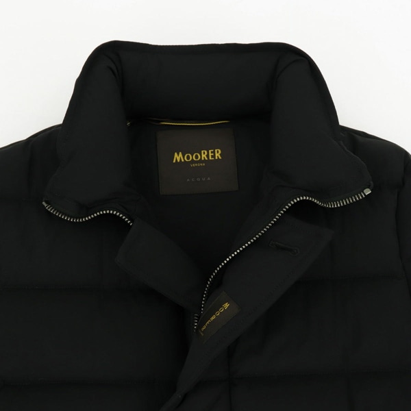 ムーレー ダウン メンズ 撥水 4B ストレッチナイロン ダウンコート モレスコ MOORER MORESCO-KN MRE NERO