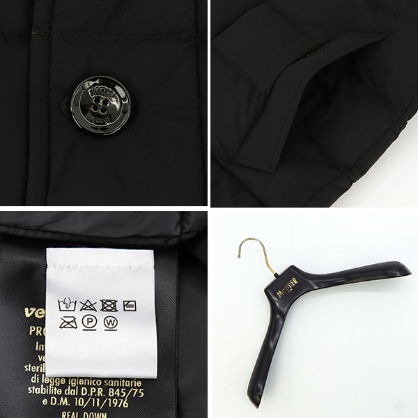 ムーレー ダウン メンズ 撥水 4B ストレッチナイロン ダウンコート モレスコ MOORER MORESCO-KN MRE NERO