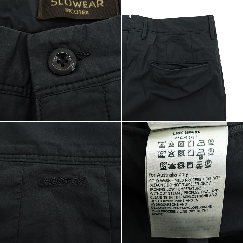 インコテックス パンツ メンズ ストレッチコットン スリムフィット テーパード コットンパンツ 100型 INCOTEX 11SB00 INC 9890A 春夏新作