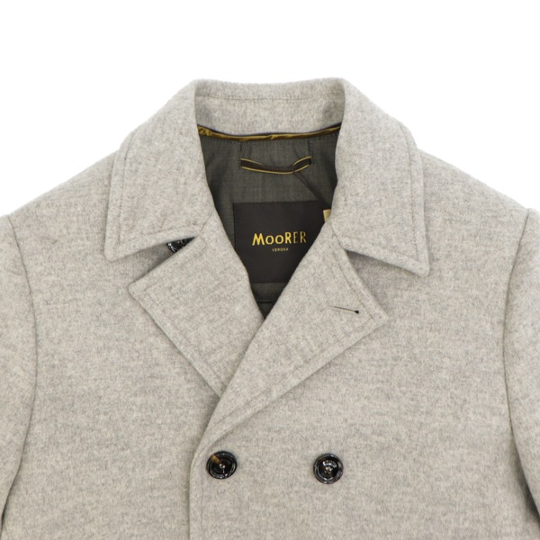 ムーレー コート メンズ カシミヤ混ウール グースダウン ピーコート
