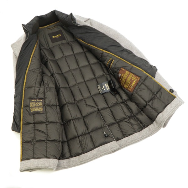 ムーレー コート メンズ カシミヤ混ウール グースダウン ピーコート