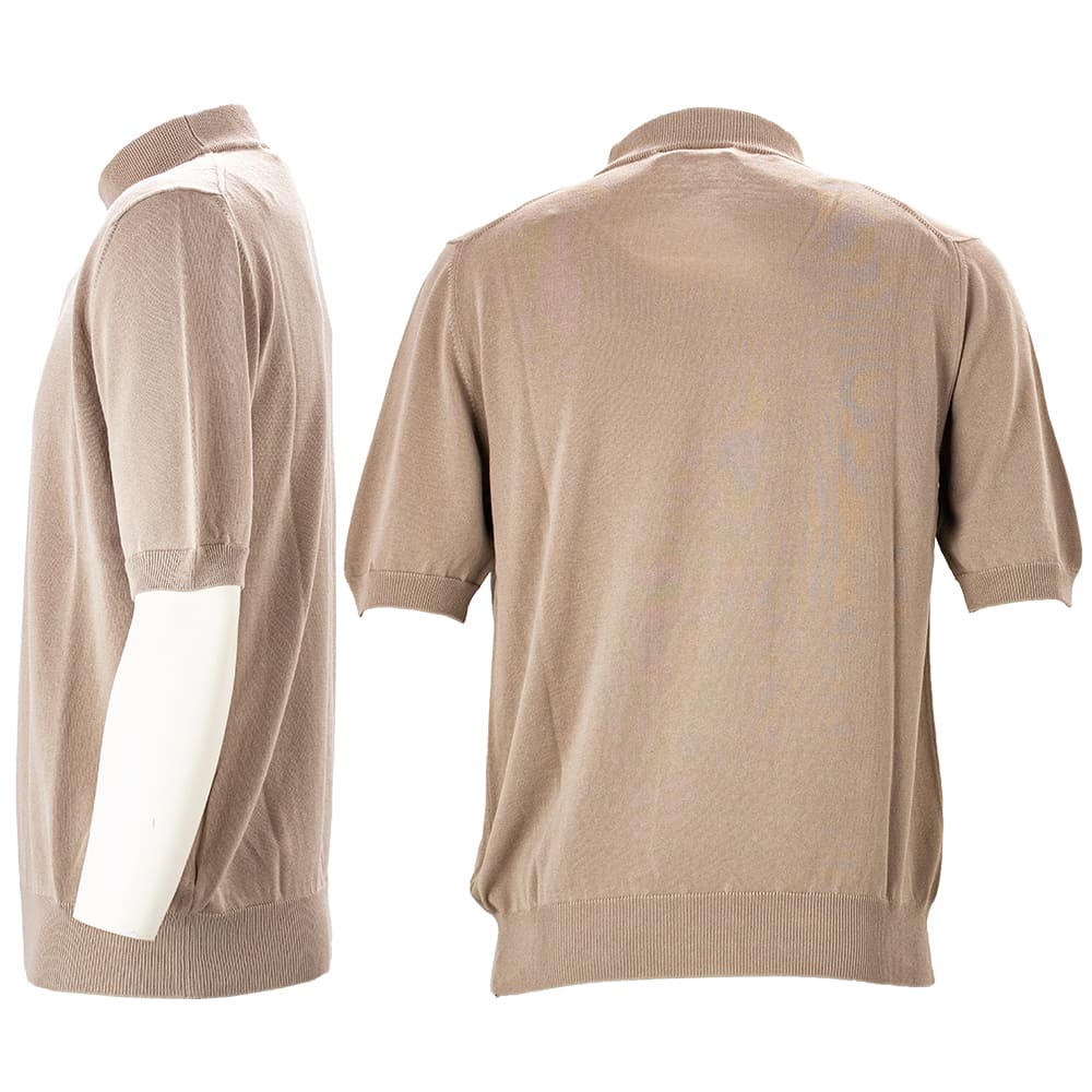 ザノーネ Ｔシャツ メンズ ハイゲージ コットンクレープ レギュラーフィット モックネック 半袖 ニットＴシャツ ZANONE LUPETTO MC 810148 ZAN ZY318 春夏新作