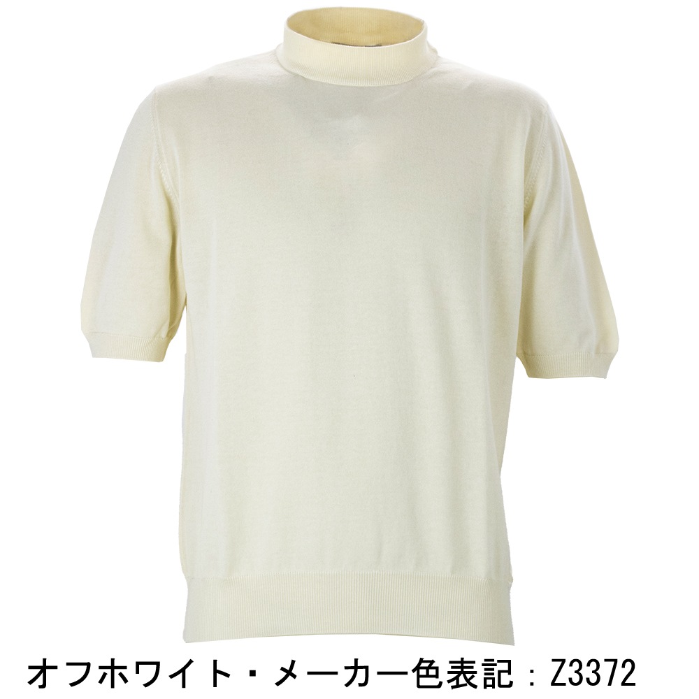 ザノーネ Ｔシャツ メンズ ハイゲージ コットンクレープ レギュラーフィット モックネック 半袖 ニットＴシャツ ZANONE LUPETTO MC 810148 ZAN ZY318 春夏新作