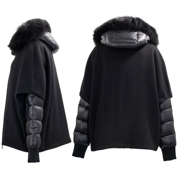 ムーレー ダウン レディース ウールカシミヤ 3WAY ケープ ダウンジャケット MOORER PEGASO CWR MRE NERO