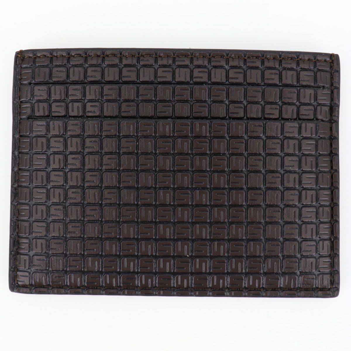 【セール】セラピアン カードケース PVC型押し カードケース SERAPIAN Stepan STEP6241-M11 B19 Chocolate/Black（ダークブラウン）【返品交換不可】