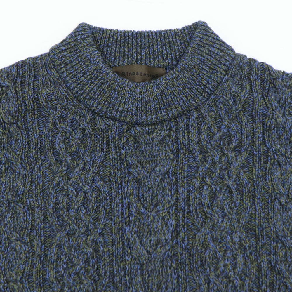 リナシェンテ セーター メンズ キャッシュウール モックネック ケーブルニットセーター RINASCENTE 204-61910 RST 秋冬新作