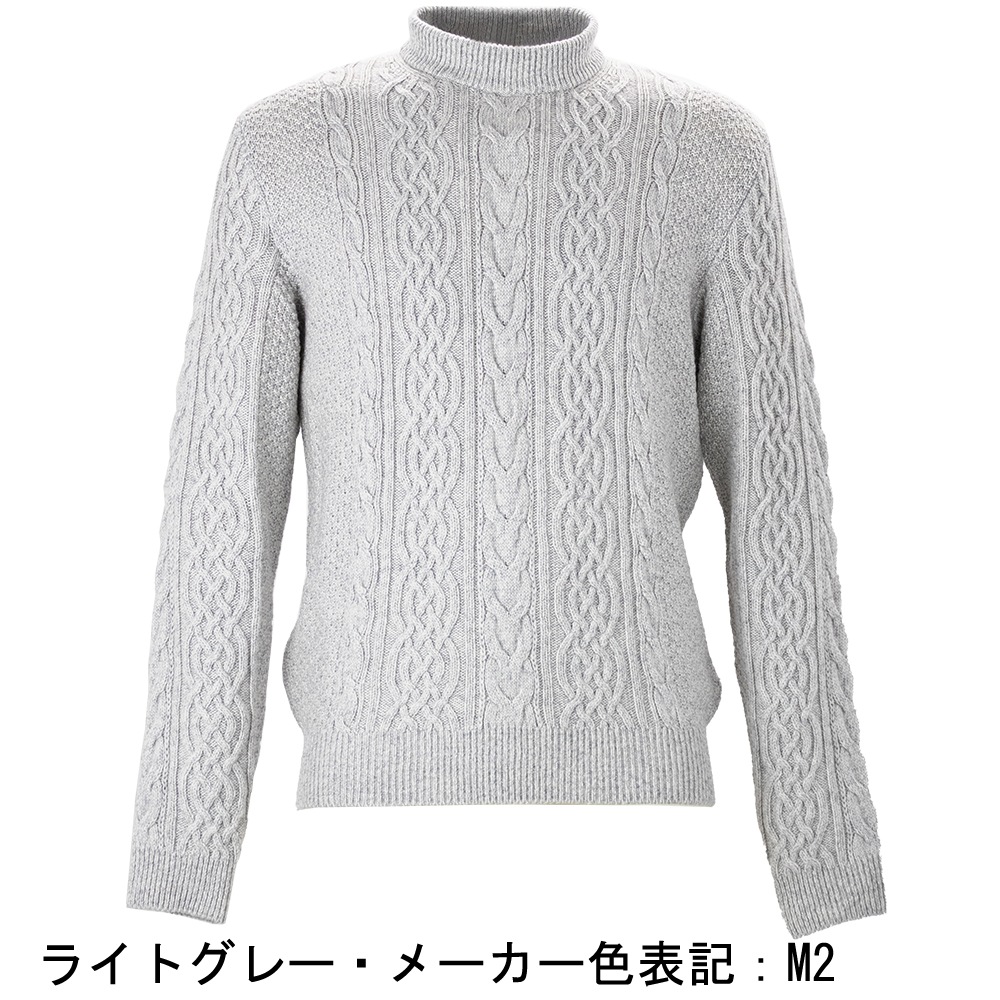 リナシェンテ セーター メンズ キャッシュウール モックネック ケーブルニットセーター RINASCENTE 204-61910 RST 秋冬新作