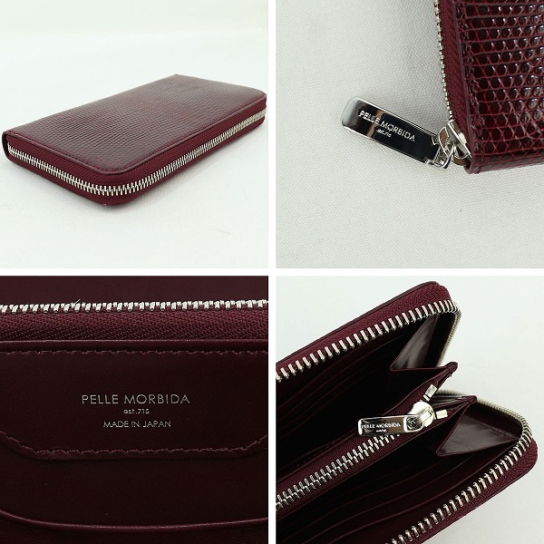 ペッレモルビダ 財布 リザード レザー ラウンドジップ長財布