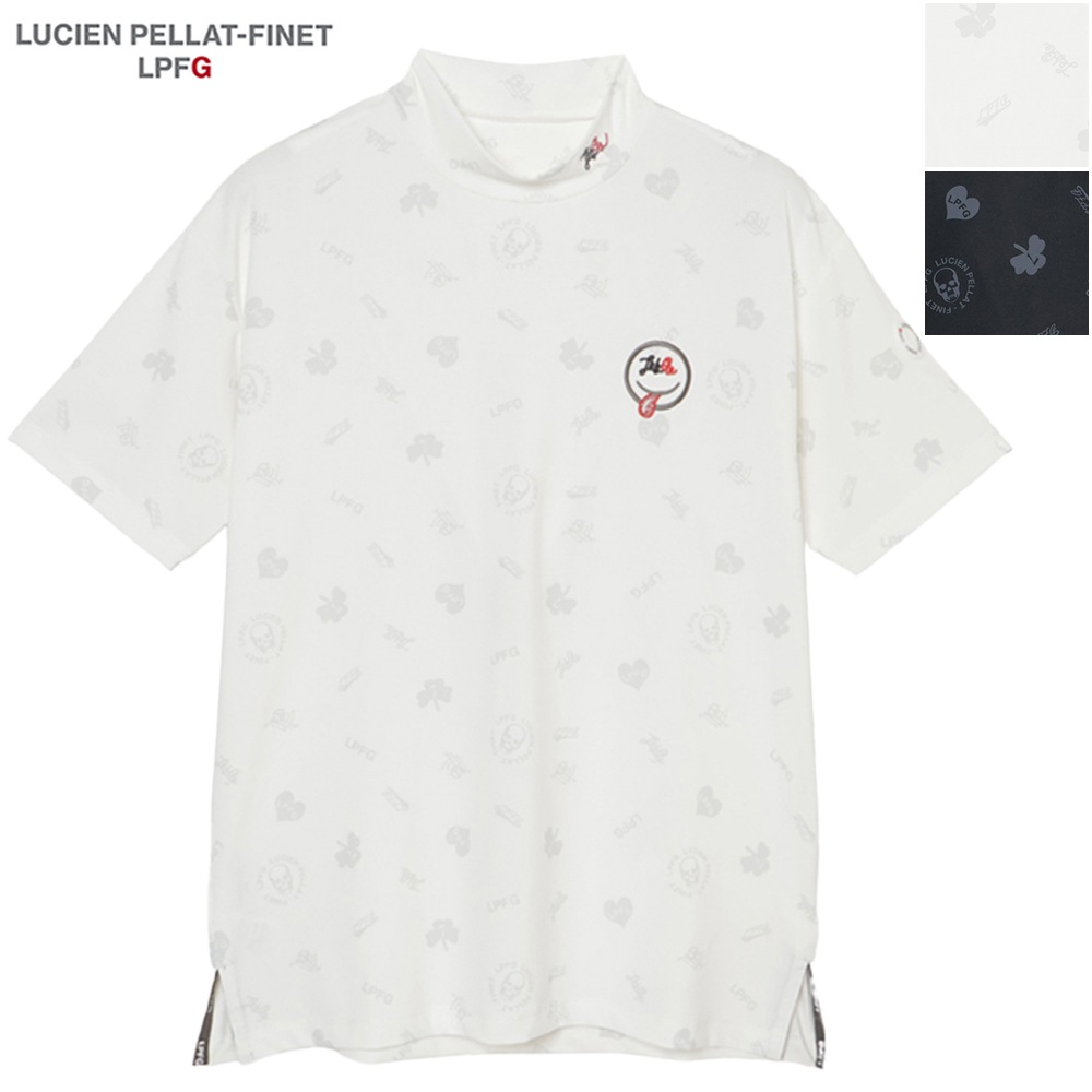 【セール】ルシアンぺラフィネ エルピーエフジー ゴルフ メンズ オールオーバー 半袖モックネックシャツ LUCIEN PELLAT-FINET LPFG 209-94413 LPG 【返品交換不可】