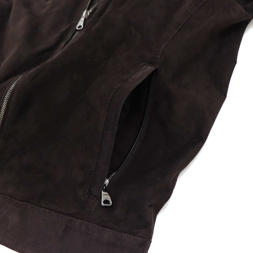 エンメティ ライダース メンズ スペシャルレザー ラムスエード シングルライダース ユーリ ガンメタル EMMETI JURI EMT SP LEATHER GUNMETAL EBANO2 春夏新作