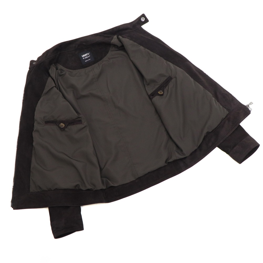 エンメティ ライダース メンズ スペシャルレザー ラムスエード シングルライダース ユーリ ガンメタル EMMETI JURI EMT SP LEATHER GUNMETAL EBANO2 春夏新作