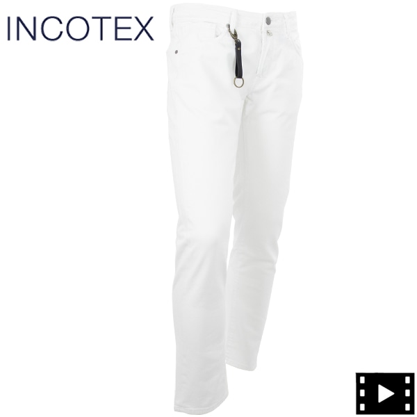 【セール 半額以下】インコテックス デニム メンズ ストレッチ スリムテーパード ホワイトデニム INCOTEX BLUE DIVISION BDPS0002 INC 00530-S 111【返品交換不可】