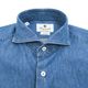 ジャンネット シャツ メンズ コットン カッタウェイ ヴィンチフィット ウォッシュ加工 シャンブレーシャツ GIANNETTO VINCI FIT 361600V84 GNT CHIA 春夏新作