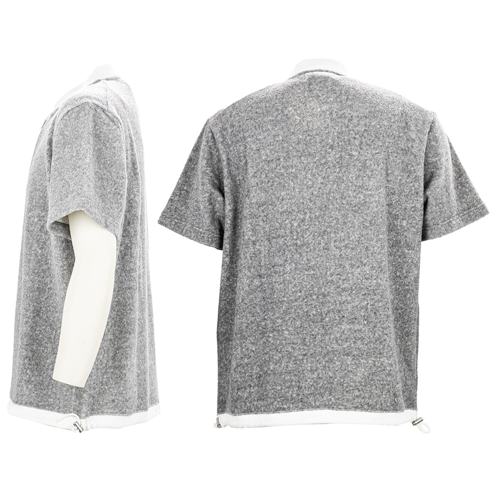 デフィレ Tシャツ メンズ 吊り裏毛 パイル コットン ジップヘンリー 半袖Tシャツ Defile DF25-SS001 DFL 春夏新作