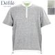 デフィレ Tシャツ メンズ 吊り裏毛 パイル コットン ジップヘンリー 半袖Tシャツ Defile DF25-SS001 DFL 春夏新作