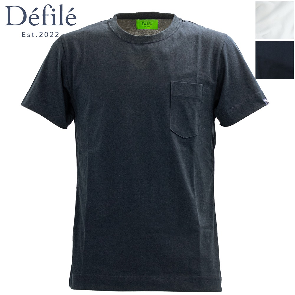 デフィレ Tシャツ メンズ サマルカンダリア コットン スリムフィット ポケットTシャツ Defile DF24-SS001 DFL 春夏新作