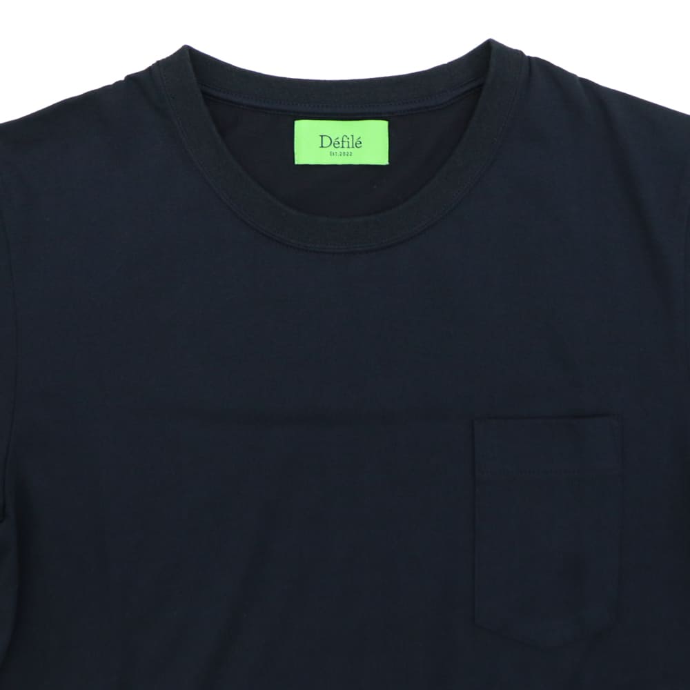 デフィレ Tシャツ メンズ サマルカンダリア コットン スリムフィット ポケットTシャツ Defile DF24-SS001 DFL 春夏新作