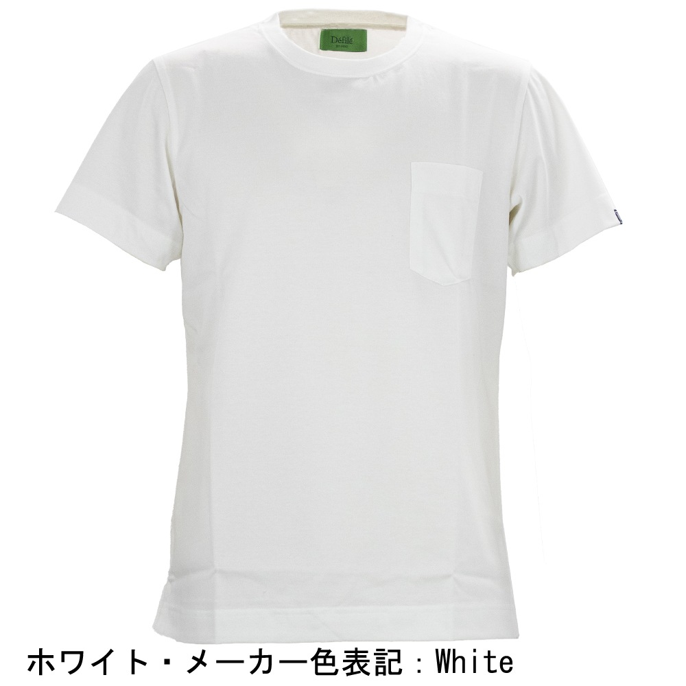 デフィレ Tシャツ メンズ サマルカンダリア コットン スリムフィット ポケットTシャツ Defile DF24-SS001 DFL 春夏新作