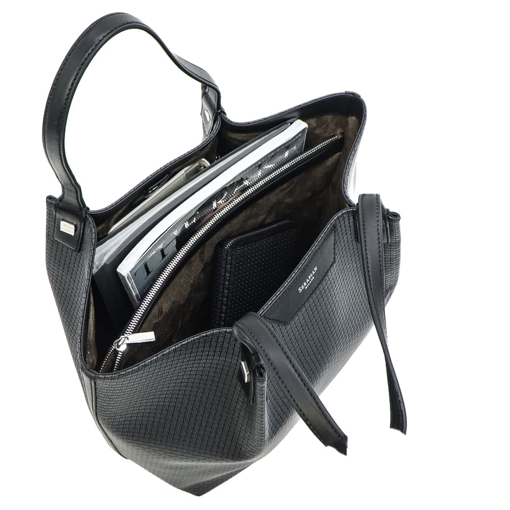 【セール】セラピアン バッグ PVC型押し トートバッグ バーティカルシークレット SERAPIAN Vertical Secret SRP Step Sust 秋冬新作【返品交換不可】