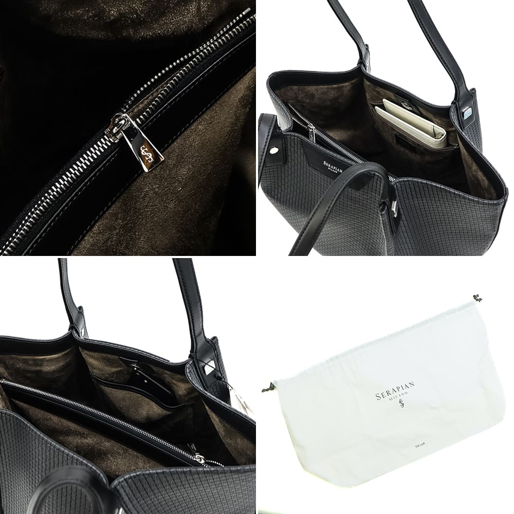 【セール】セラピアン バッグ PVC型押し トートバッグ バーティカルシークレット SERAPIAN Vertical Secret SRP Step Sust 秋冬新作【返品交換不可】