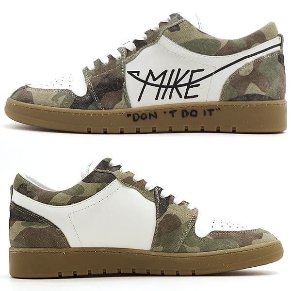 マイク スニーカー メンズ カーフレザー カモフラージュ ローカットスニーカー MIKE MKSH01-020 MIK CAMOUFLAGE 春夏新作