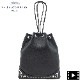 ペッレモルビダ バッグ 牛革 シュリンクレザー スタッズ 2WAY ドローストリングバッグ ロンドンコレクション PELLE MORBIDA London PMO-MB080LO PMO BLACK 秋冬新作