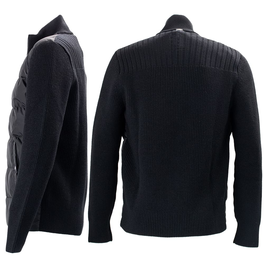 ヘルノ ダウン メンズ ウールニット ポリエステル 切り替え スタンドカラー ダウンブルゾン HERNO MP000126U HER 70061 9300 秋冬新作