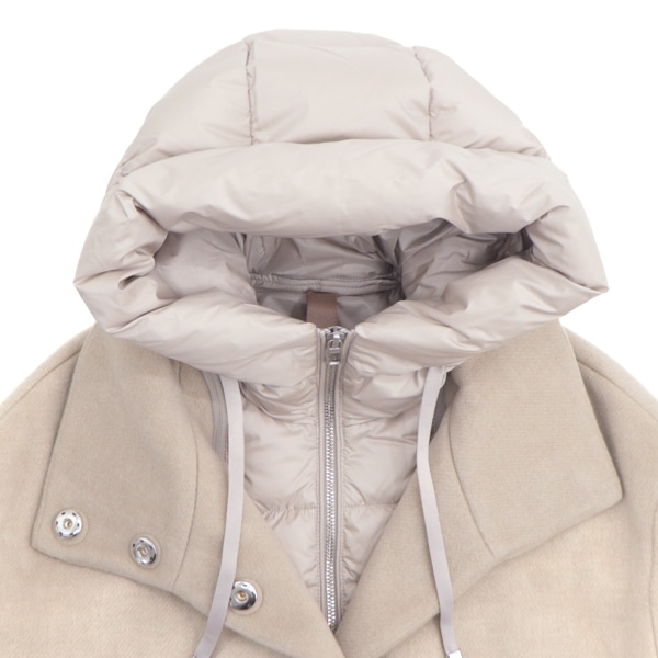 【セール 半額以下】デュノ ダウン レディス ウール フーデッドダウン ステンカラーコート DUNO TRESSA DUN 3259-TRES07 128【返品交換不可】