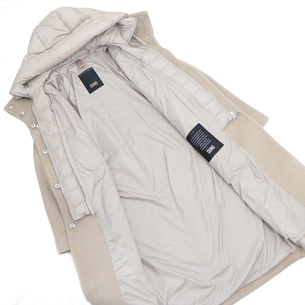 【セール 半額以下】デュノ ダウン レディス ウール フーデッドダウン ステンカラーコート DUNO TRESSA DUN 3259-TRES07 128【返品交換不可】