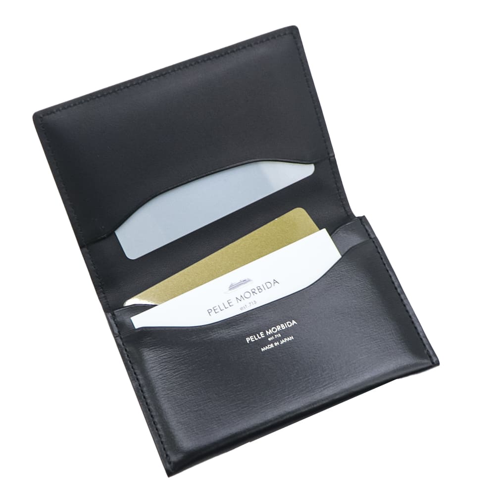 ペッレモルビダ カードケース Victoria社 カーフレザー 2つ折りカードケース バルカ PELLE MORBIDA BARCA PMO-BA705 PMO BLACK 秋冬新作