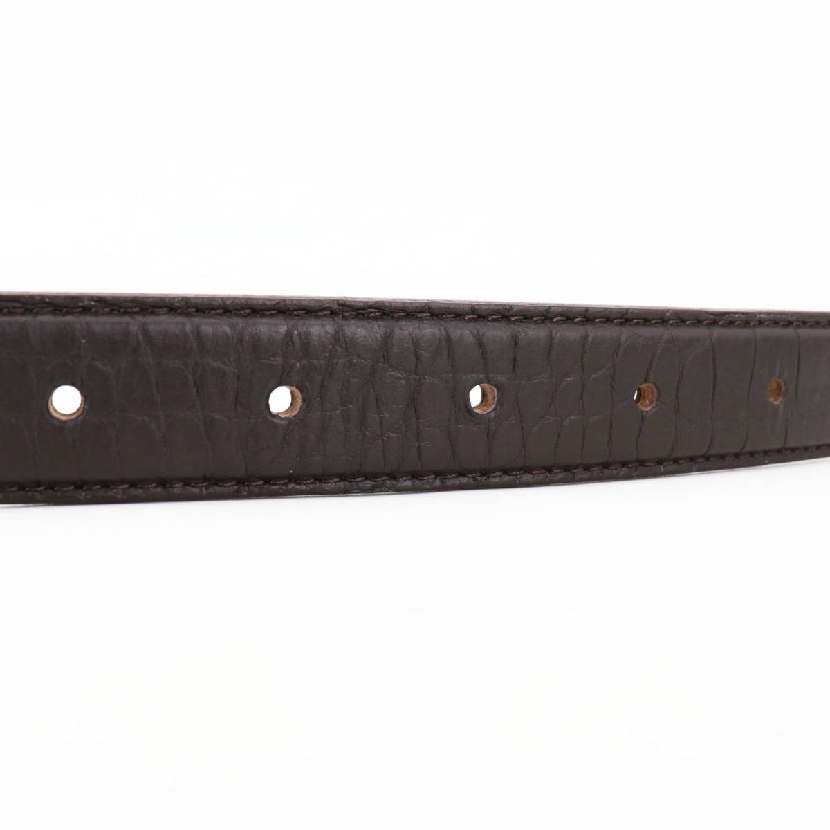 ペッレモルビダ ベルト メンズ BARCA バルカ クロコ型押し レザーベルト PELLE MORBIDA PMO-BAB003 DBR（ダークブラウン）