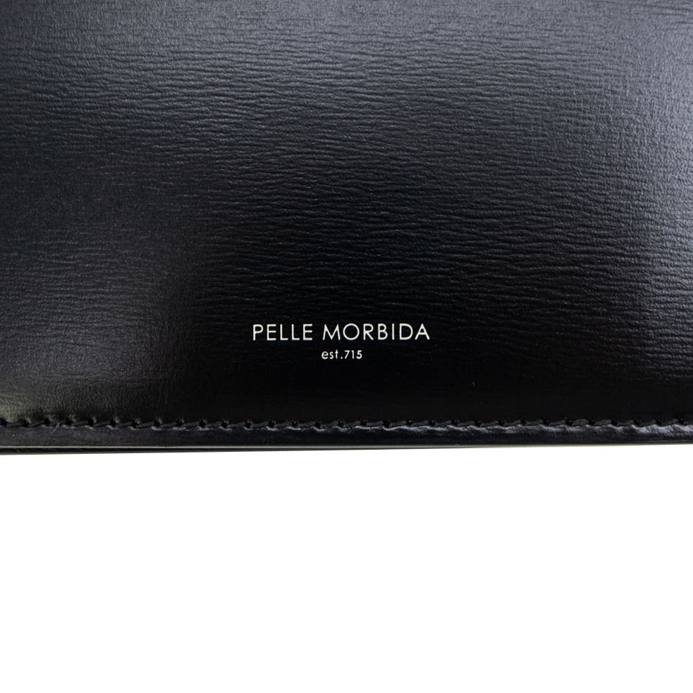 ペッレモルビダ 財布 Victoria社 カーフレザー 2つ折りスリム長財布 バルカ PELLE MORBIDA BARCA PMO-BA708 PMO BLACK 秋冬新作