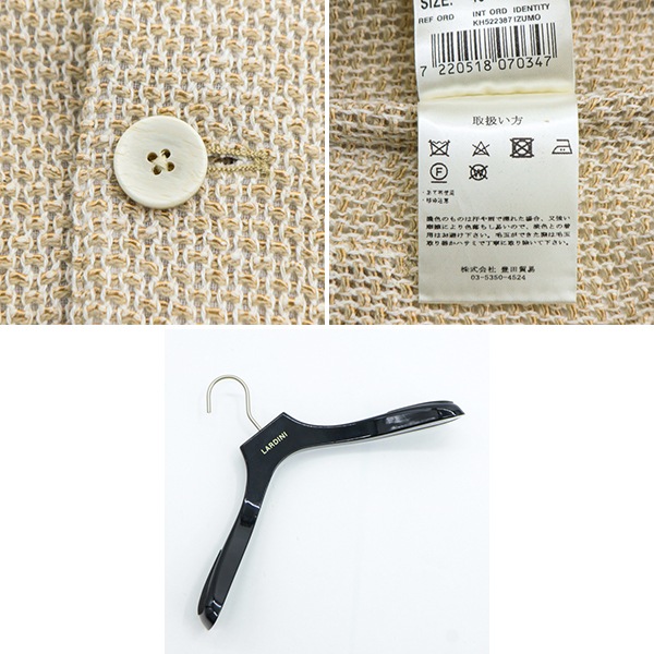 【セール 半額以下】ラルディーニ ジャケット メンズ コットン リネン混 シングルジャケット LARDINI JZIZUMO79 LRD 4116-AIZUMO0500 LRD 100E【返品交換不可】