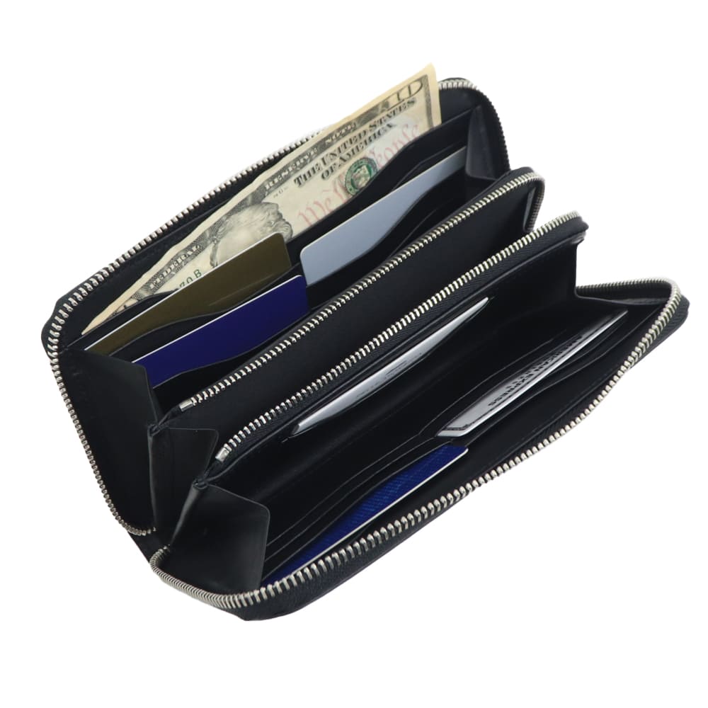 ペッレモルビダ 財布 Victoria社 カーフレザー ラウンドジップ長財布 バルカ PELLE MORBIDA BARCA PMO-BA711 PMO BLACK 秋冬新作