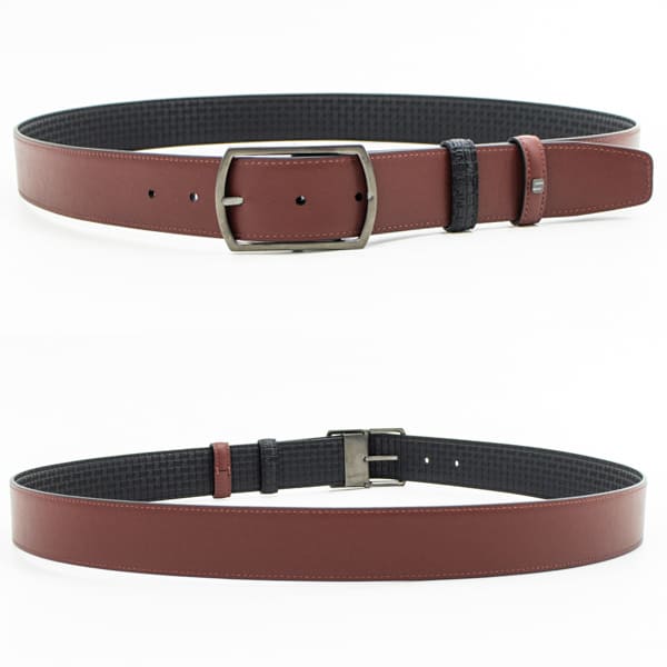 セラピアン ベルト PVC型押し カーフレザー リバーシブルベルト サイズ調節可能 SERAPIAN STEPAN72 REVERSIBLE BELT STEPAN SRP SRSTSMBE722735OBI5 BLACK/CUOIO 