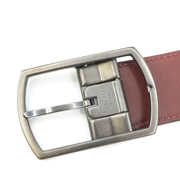 セラピアン ベルト PVC型押し カーフレザー リバーシブルベルト サイズ調節可能 SERAPIAN STEPAN72 REVERSIBLE BELT STEPAN SRP SRSTSMBE722735OBI5 BLACK/CUOIO 