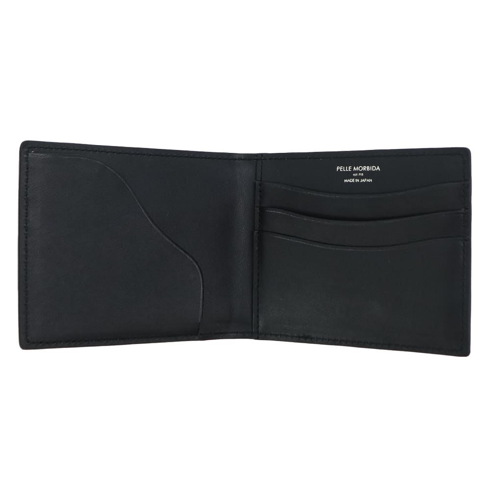 ペッレモルビダ 財布 Victoria社 カーフレザー コンパクト財布 バルカ PELLE MORBIDA BARCA PMO-BA729 PMO BLACK 秋冬新作