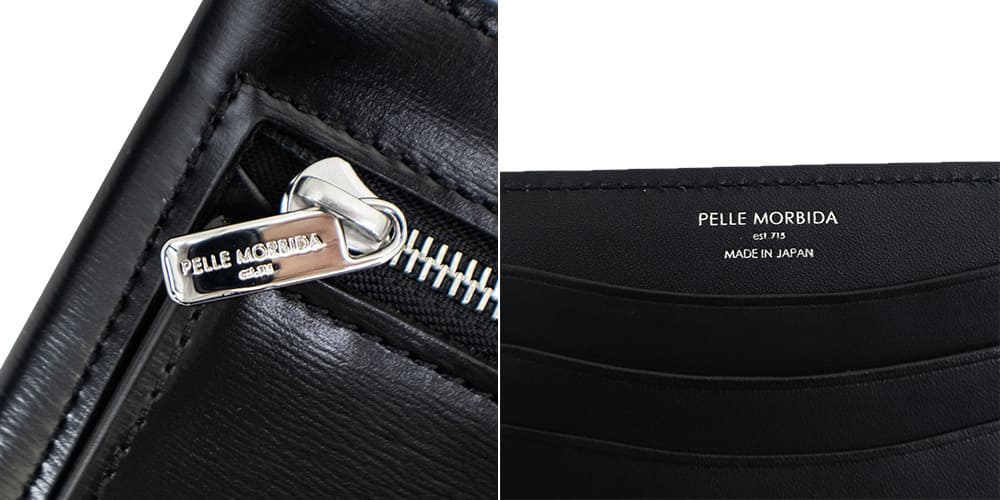 ペッレモルビダ 財布 Victoria社 カーフレザー コンパクト財布 バルカ PELLE MORBIDA BARCA PMO-BA729 PMO BLACK 秋冬新作