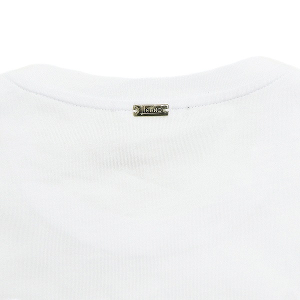 ヘルノ Tシャツ メンズ コットン 刺繍ロゴ クルーネックTシャツ HERNO 