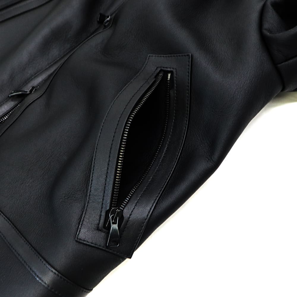 入手困難★エンメティ★襟ムートン ラムレザー ライダースジャケット ブラック EMMETI エンメティ メンズ eliocaspmtn JACK ムートン ジャケット