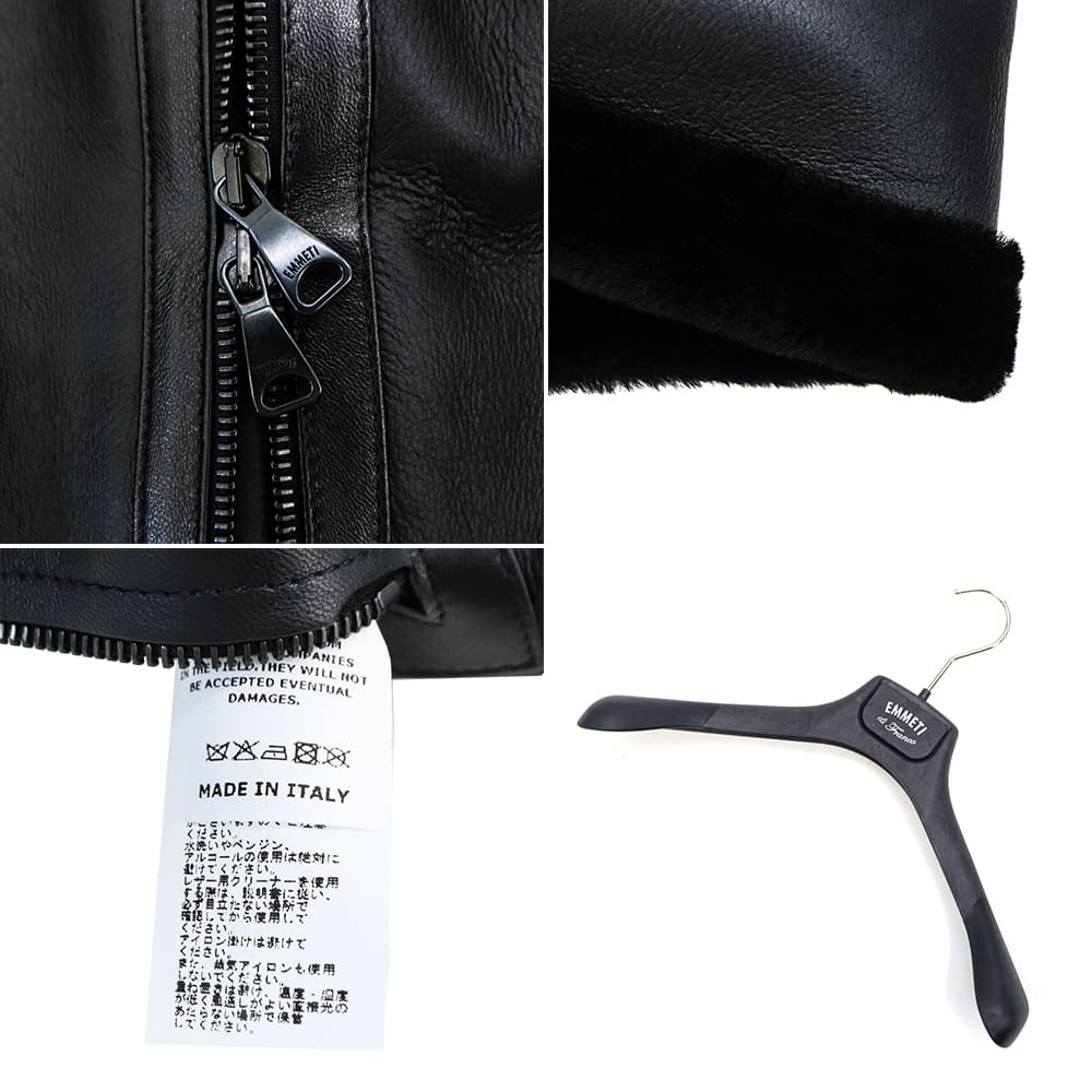 エンメティ ジャケット メンズ ラム スペシャルムートン B-3型