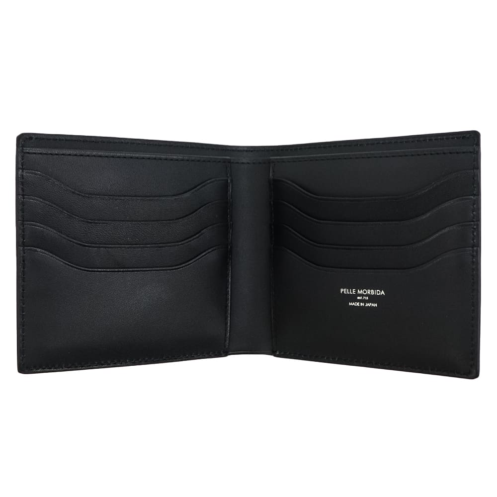 ペッレモルビダ 財布 Victoria社 カーフレザー 2つ折り財布 バルカ PELLE MORBIDA BARCA PMO-BA735 PMO BLACK 秋冬新作