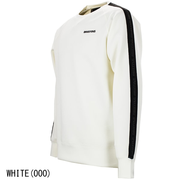 新品　BRIEFING　正規品　サイドロゴ　CREW  NECK  ホワイト　L BRIEFING - 【レディース】 WOMENS SIDE LOGO LINE CREWNECK / サイド