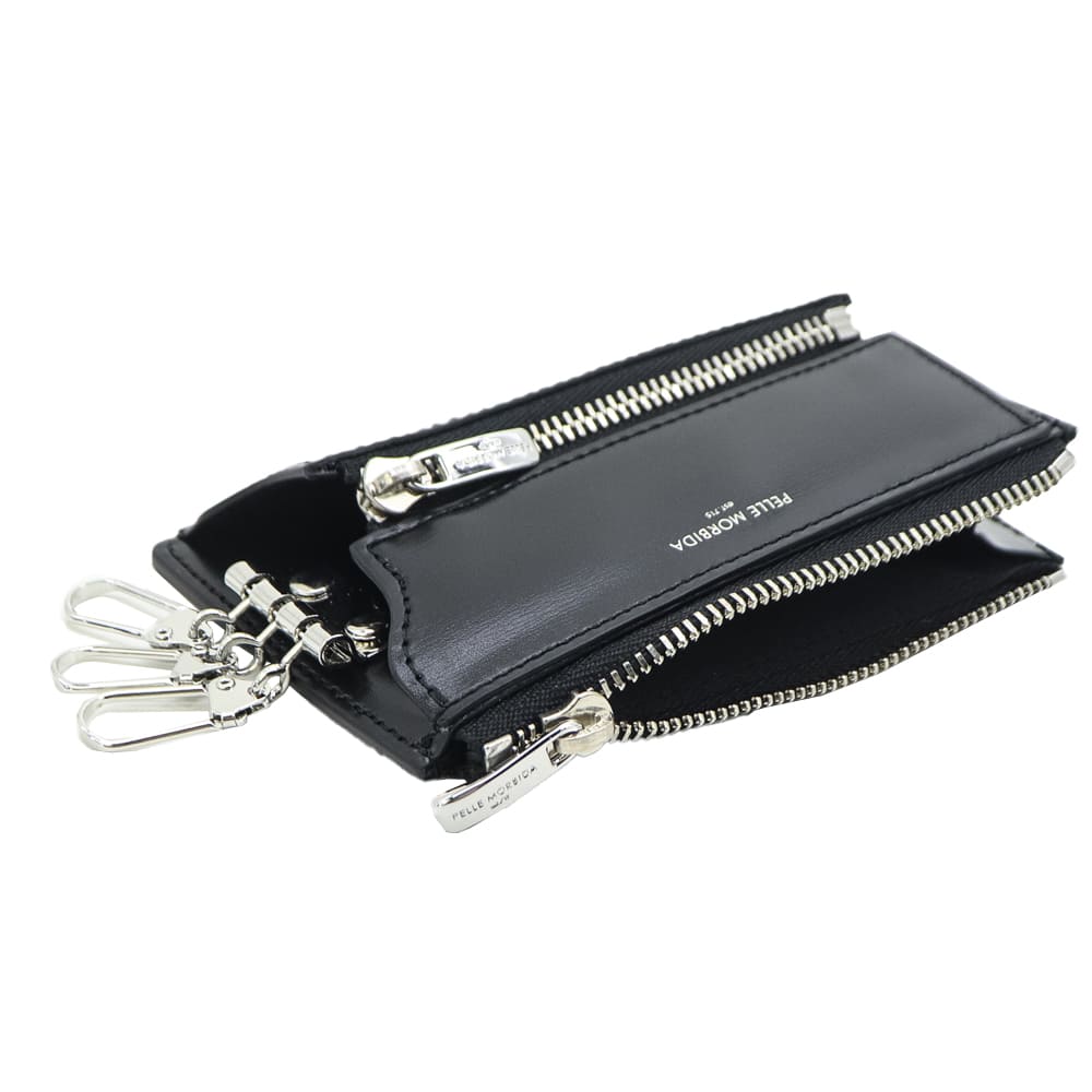 ペッレモルビダ コインケース Victoria社 カーフレザー キーケース一体型コインケース バルカ PELLE MORBIDA BARCA PMO-BA736 PMO BLACK 秋冬新作