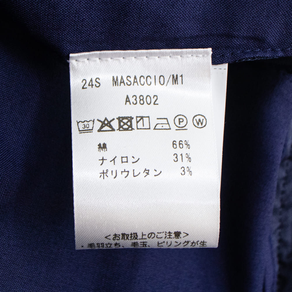 ジャブスアルキヴィオ パンツ メンズ エアリーテクノコットン クリースステッチ テーパードパンツ マサッチョ giabsarchivio MASACCIO GBS A3802 春夏新作