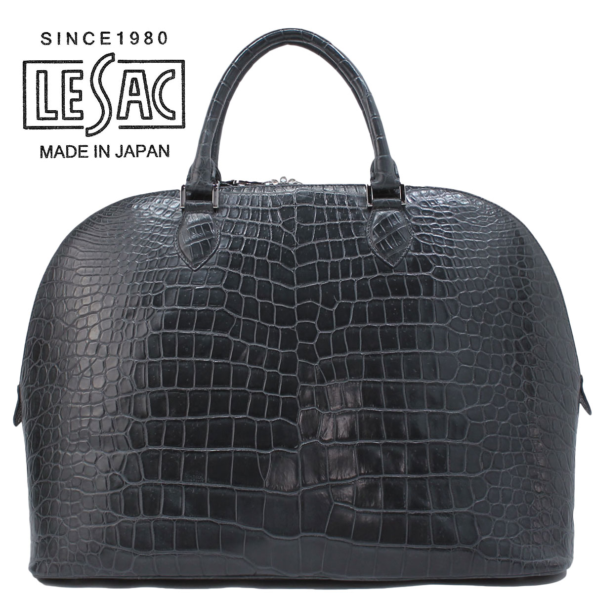 LE'SAC レザック レザーボディバッグ ヌバックポロサスクロコダイル レザック ボストンバッグ ポロサス クロコダイル レザー ボストン