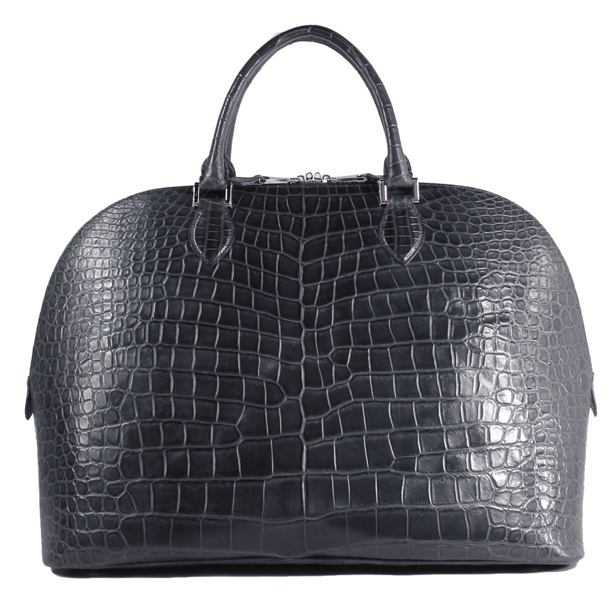 レザック ボストンバッグ ポロサス クロコダイル レザー ボストン