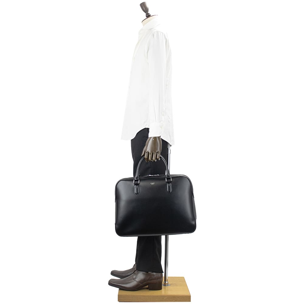 ペッレモルビダ ブリーフケース 牛革 ガラスレザー 2ルームブリーフバッグ キャピターノ PELLE MORBIDA Capitano PMO-CA402 PMO BLACK 秋冬新作