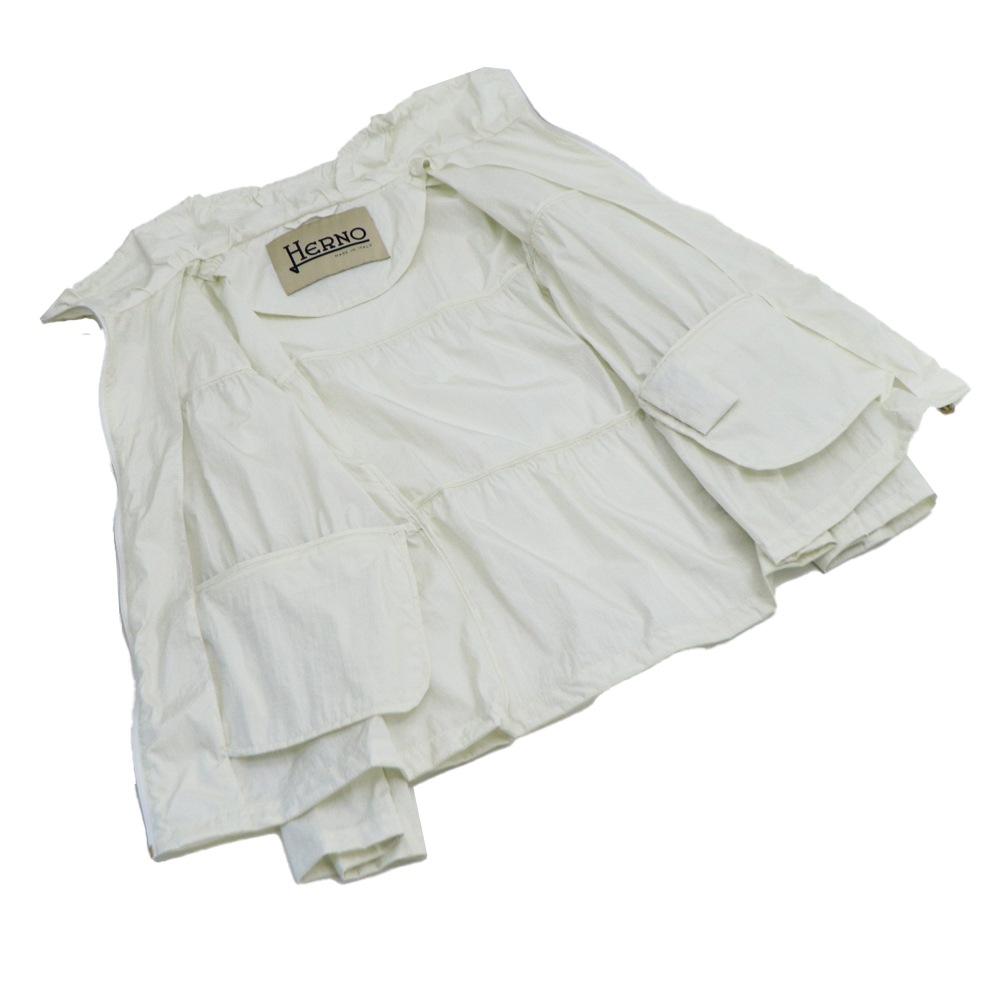 ヘルノ ブルゾン レディース 軽量 撥水ナイロン スタンドカラー ティアードブルゾン HERNO GI000404D HER 12701 春夏新作